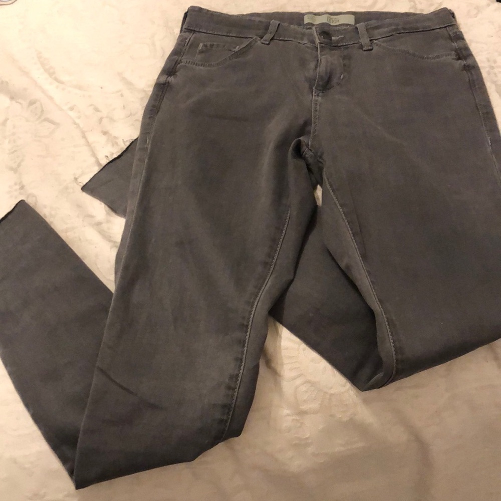 Topshop Moto Leigh Light Gray Skinny Jeans Size 28